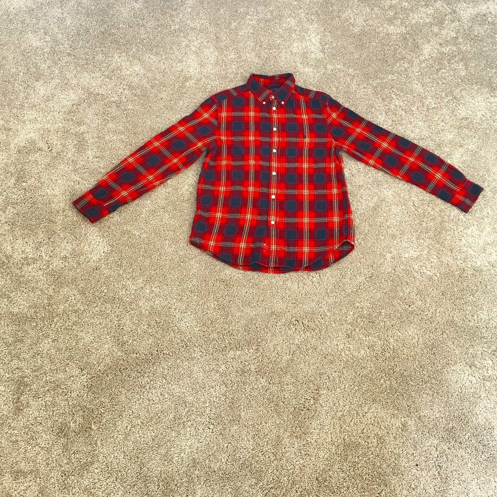 Polo Boys Plad Button Up Shirt